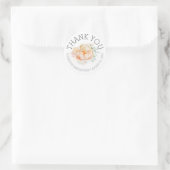 Floral Baby shower Hartelijk dank Ronde Sticker (Tas)
