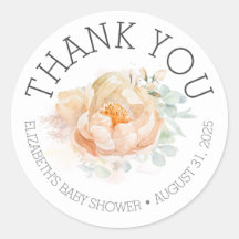 Floral Baby shower Hartelijk dank