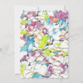 Floral Baby shower Hartelijk dank, roze Kaart (Achterkant)