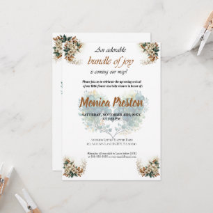 Floral Baby shower Invitation Kaart