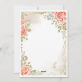 Floral Baby shower Invitation Sjabloon (Achterkant)