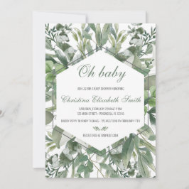 Floral Baby shower Invite Kaart