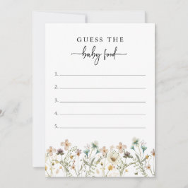 Floral Baby shower Kaart