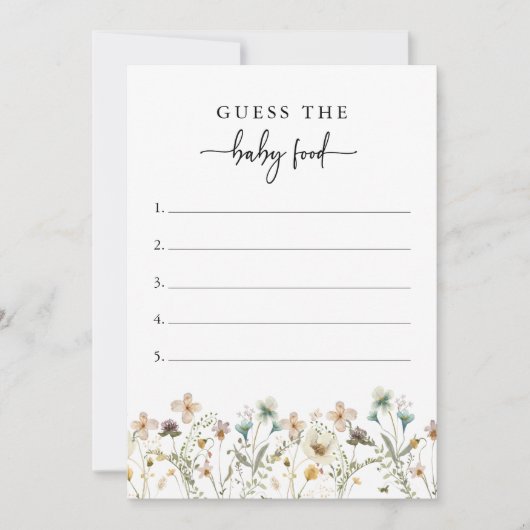 Floral Baby shower Kaart (Voorkant)