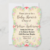 Floral Baby shower Kaart (Voorkant)