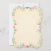 Floral Baby shower Kaart (Achterkant)