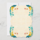 Floral Baby shower Kaart (Achterkant)