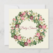 Floral Baby shower Kaart (Voorkant)