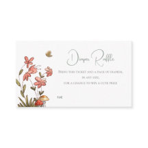 Floral Baby shower Luier Raffle