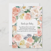 Floral Baby shower meisje Kaart (Achterkant)