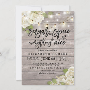Floral Baby shower Sugar & Spice & Alles Nice Kaart