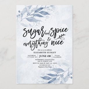 Floral Baby shower Sugar & Spice & Alles Nice Kaart