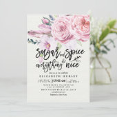 Floral Baby shower Sugar & Spice & Alles Nice Kaart (Staand voorkant)