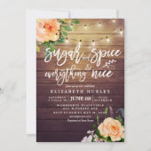 Floral Baby shower Sugar & Spice & Alles Nice Kaart (Voorkant)