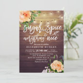 Floral Baby shower Sugar & Spice & Alles Nice Kaart (Staand voorkant)