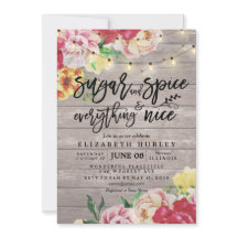 Floral Baby shower Sugar & Spice & Alles Nice