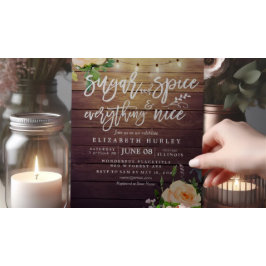 Floral Baby shower Sugar & Spice & Alles Nice Kaart