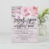 Floral Baby shower Sugar & Spice & Alles Nice Kaart (Staand voorkant)