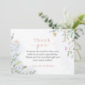 Floral Baby Shower Thank You Card Kaart (Staand voorkant)