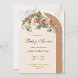 Floral Baby shower Uitnodiging