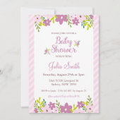 Floral Baby shower Uitnodiging (Voorkant)