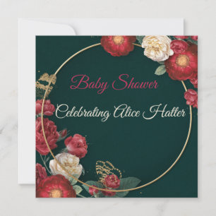 Floral Baby shower Uitnodiging
