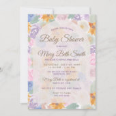 Floral Baby shower Uitnodiging (Voorkant)