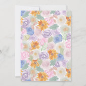 Floral Baby shower Uitnodiging (Achterkant)