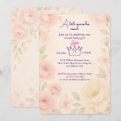 Floral Baby shower Uitnodiging Achtergrond (Voorkant / Achterkant)