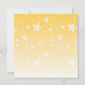 Floral Baby shower Uitnodiging met Gele Bloemen (Achterkant)