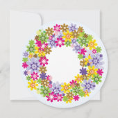  "Floral Baby Shower"-uitnodigingen Kaart (Achterkant)