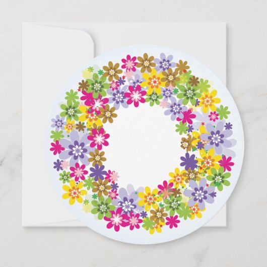  "Floral Baby Shower"-uitnodigingen Kaart (Achterkant)