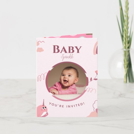 Floral Baby Sprinkle  Uitnodiging (Voorkant)