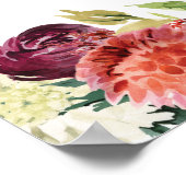 Floral Baby Succulent Baby shower bord Poster (Hoek)