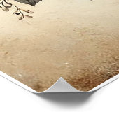 Floral Baby Tiger Nursery Poster (Hoek)