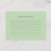Floral Baby Voordictions en Well Wishes Activity Informatiekaartje (Achterkant)