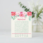 Floral Baby Word Search, Baby shower Games, games (Staand voorkant)