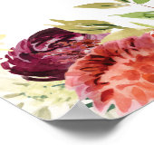 Floral Baby's zijn Sweet Baby shower teken Poster (Hoek)