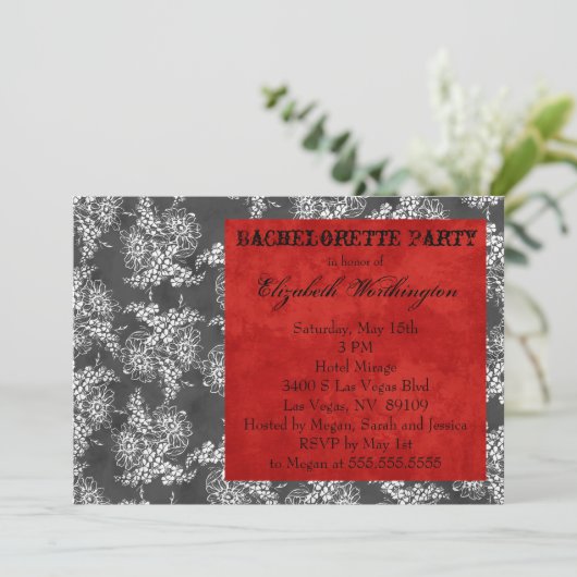 Floral Bachelorette Kaart (Staand voorkant)