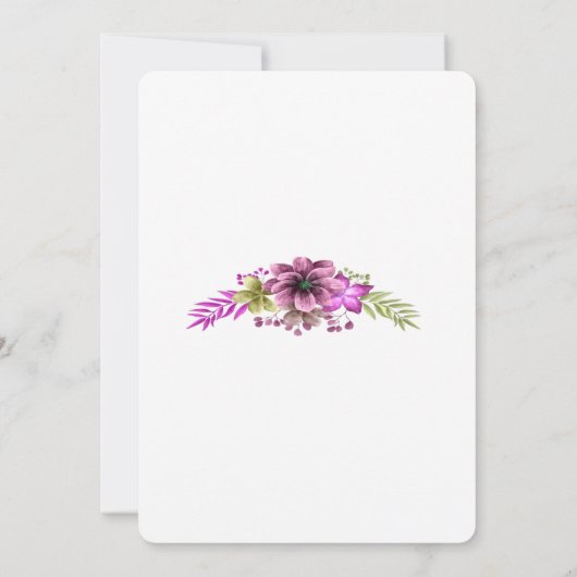 Floral Bachelorette Partij voor de Roze en Groene  Kaart (Achterkant)