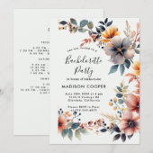 Floral Bachelorette party Kaart (Voorkant / Achterkant)