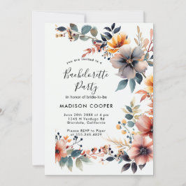 Floral Bachelorette party Kaart