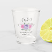Floral Bachelorette Party Shot Glass Shot Glas (Voorkant)