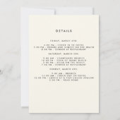 Floral Bachelorette Weekend feestuitnodiging Kaart (Achterkant)