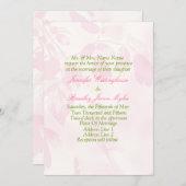 Floral Background Wedding Sjabloon Kaart (Voorkant / Achterkant)