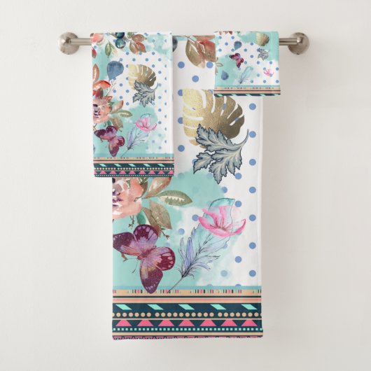 Floral Bad Handdoek (Insitu)