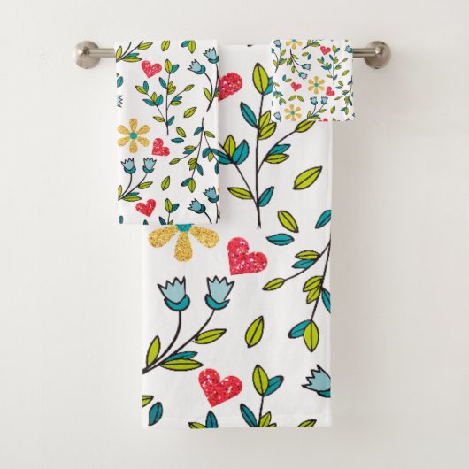 Floral Bad Handdoek (Insitu)