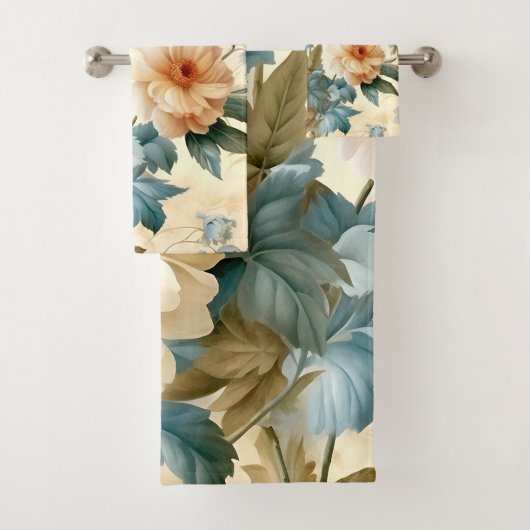  Floral Bad Handdoek (Insitu)