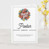 Floral Badge Pastor Appreciation Card Kaart (Gele Bloem)