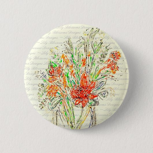 Floral Badge Ronde Button 5,7 Cm (Voorkant)